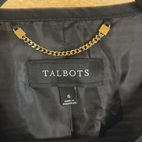 Talbots Women's Black and White Striped Blazer/ Size 6 - Picture 2 of 8